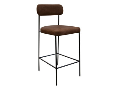 IUP801-BST30-212 Wooden Frame & Metal Base, 30" Upholstered Barstool