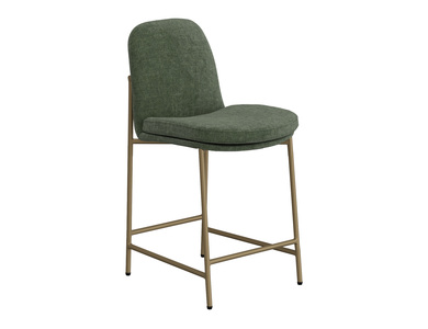 IUP803-BST24-111 Wooden Frame & Metal Base, 24" Upholstered Barstool