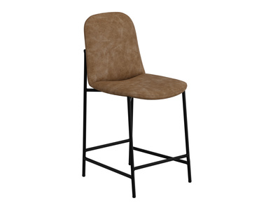 IUP803-BST24-202 Wooden Frame & Metal Base, 24" Upholstered Barstool