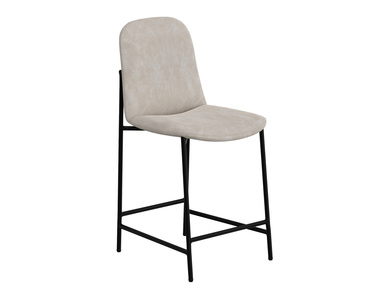 IUP803-BST24-210 Wooden Frame & Metal Base, 24" Upholstered Barstool