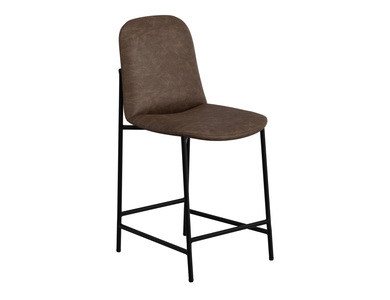 IUP803-BST24-212 Wooden Frame & Metal Base, 24" Upholstered Barstool