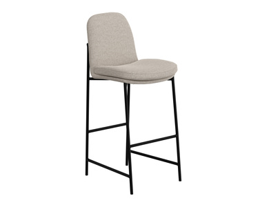 IUP803-BST30-161 Wooden Frame & Metal Base, 30" Upholstered Barstool