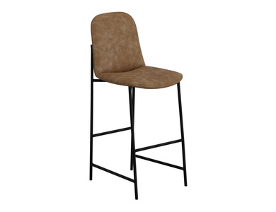 IUP803-BST30-202 Wooden Frame & Metal Base, 30" Upholstered Barstool