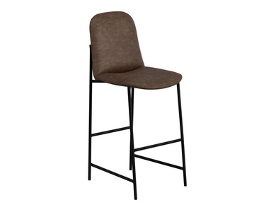 IUP803-BST30-212 Wooden Frame & Metal Base, 30" Upholstered Barstool
