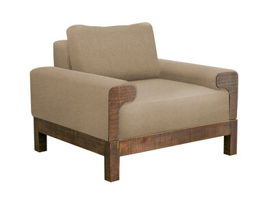 IUP966-ACH-152 Wooden Frame & Base, Armchair "Sedona"
