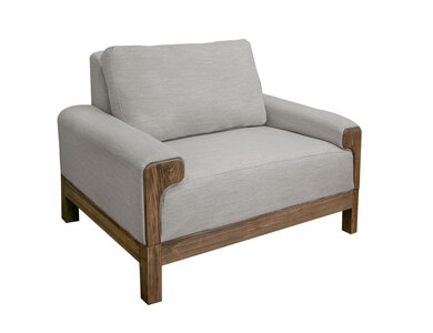 IUP966-ACH-161 Wooden Frame & Base, Armchair "Sedona"