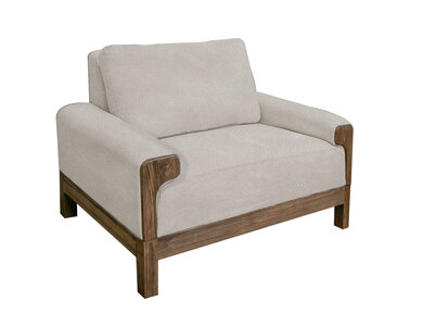 IUP966-ACH-210 Wooden Frame & Base, Armchair "Sedona"