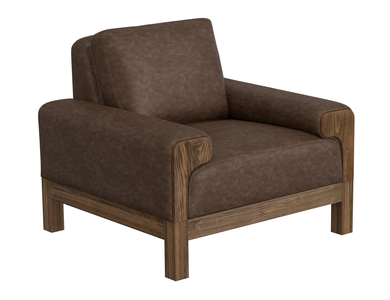 IUP966-ACH-212 Wooden Frame & Base, Armchair "Sedona"