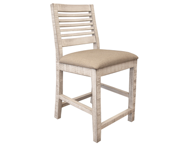 IFD4690BST24IV Upholstered Seat 24" Barstool "Stone"