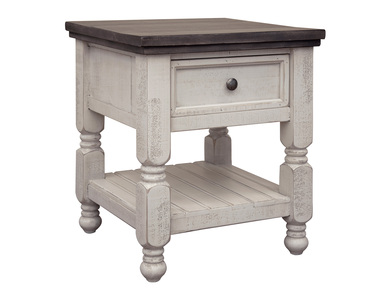 IFD4691END 1 Drawer End Table "Stone"