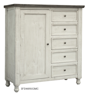 IFD4691GMC 5 Drawer 1 Door Gentleman Chest "Stone"