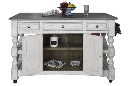 IFD469ISLAND 3 Drawer, 2 Doors Kitchen Island "Stone"