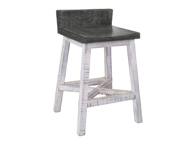 IFD470BS24 24" Wooden Stool "Stone"