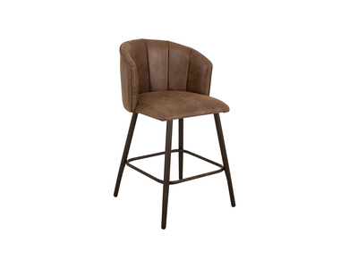 IUP222-BST24-214 Upholstered Seat & Metal Frame Bar Stool, 24" "Tamesis"