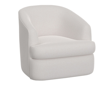 IUP854-ACH-170 Wooden Frame & Metal Base, 360 Degree Swivel Accent Chair "Tumbi"