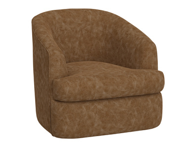 IUP854-ACH-202 Wooden Frame & Metal Base, 360 Degree Swivel Accent Chair "Tumbi"