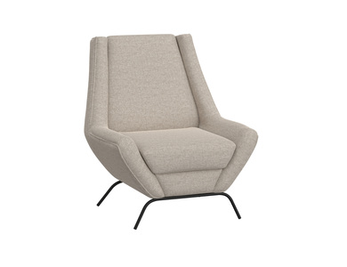IUP331-ACH-161 Wooden Frame & Metal Base, Armchair "Tyne"