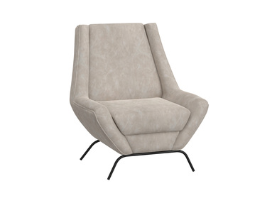 IUP331-ACH-210 Wooden Frame & Metal Base, Armchair "Tyne"