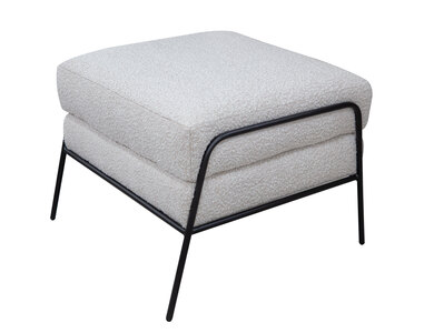 IUP331-OTT-101 Wooden Frame & Metal Base, Footstool Ottoman "Tyne"