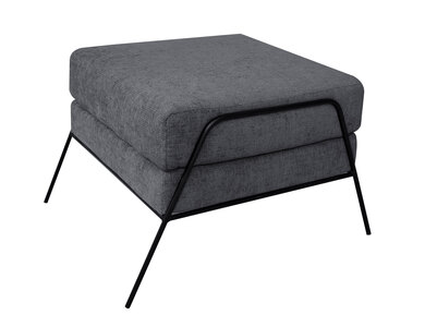 IUP331-OTT-121 Wooden Frame & Metal Base, Footstool Ottoman "Tyne"