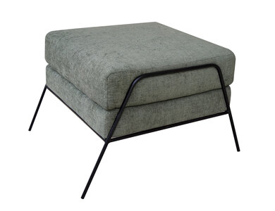 IUP331-OTT-111 Wooden Frame & Metal Base, Footstool Ottoman "Tyne"