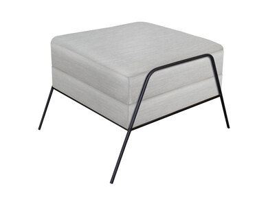 IUP331-OTT-131 Wooden Frame & Metal Base, Footstool Ottoman "Tyne"