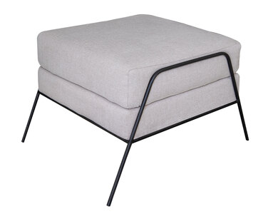 IUP331-OTT-161 Wooden Frame & Metal Base, Footstool Ottoman "Tyne"