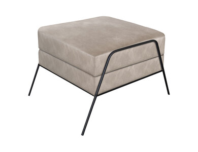 IUP331-OTT-210 Wooden Frame & Metal Base, Footstool Ottoman "Tyne"