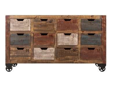 IFD965CONS-MD 12 Numbered Drawer Console "Urban Multidrawer"