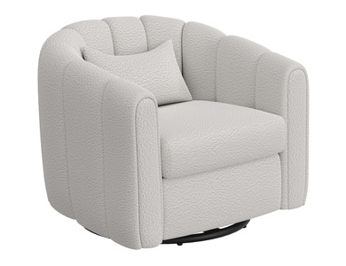 IUP515-ACH-101 Wooden Frame & Metal Base, 360 Degree Swivel Glider Accent Chair "Viera"
