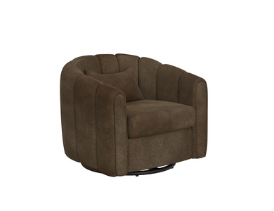 IUP515-ACH-215 Wooden Frame & Metal Base, 360 Degree Swivel Glider Accent Chair "Viera"