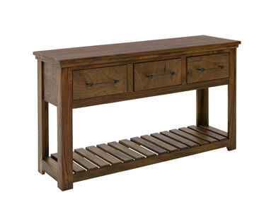 IFD3422SFT 3 Drawer, Sofa Table "Walnut"