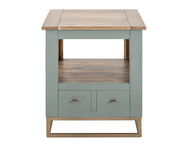 IFD7751ENDGN 2 Drawer, 1 Shelf, End Table "Timber"