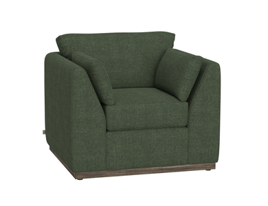 IUP882-ACH-111 Arm Chair, Olive Fabric, Wooden Frame 43 x 38-1/2 x 36-1/2 "Vallarta"