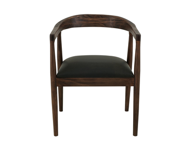 IFD3422CHR Upholstered Seat, Wooden Armchair "Walnut"