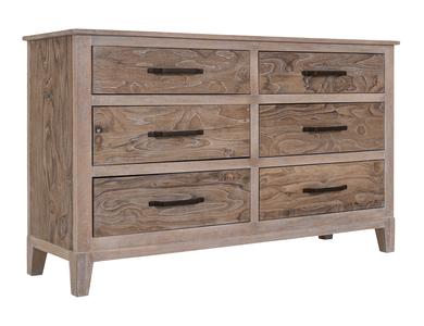 IFD1271DSR 6 Drawer, Dresser "White Teak"