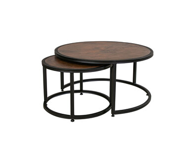 IFD7781CKT Copper Top & Iron Base Cocktail Table "Blackburn"