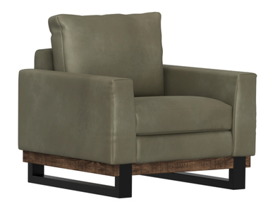IUP778-ACH-232 Metal & Wood Base, Armchair "Blackburn"
