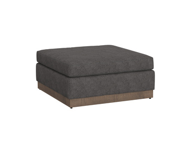 IUP722-OTT-121 Wooden Frame & Base, Upholstered Square Ottoman "Georgia"