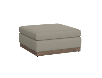 IUP722-OTT-151 Wooden Frame & Base, Upholstered Square Ottoman "Georgia"