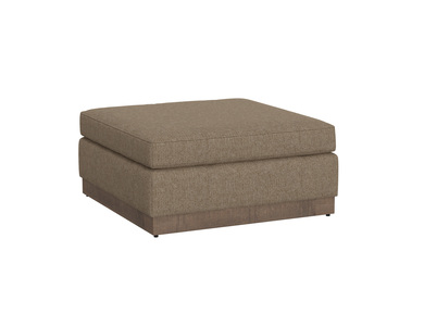 IUP722-OTT-152 Wooden Frame & Base, Upholstered Square Ottoman "Georgia"