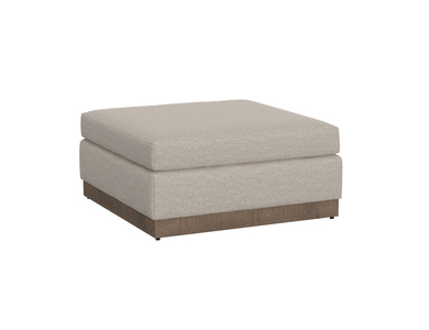 IUP722-OTT-161 Wooden Frame & Base, Upholstered Square Ottoman "Georgia"