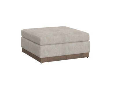 IUP722-OTT-210 Wooden Frame & Base, Upholstered Square Ottoman "Georgia"