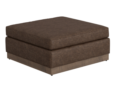 IUP722-OTT-212 Wooden Frame & Base, Upholstered Square Ottoman "Georgia"