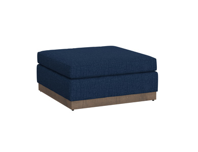IUP722-OTT-221 Wooden Frame & Base, Upholstered Square Ottoman "Georgia"