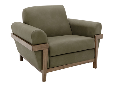 IUP662-ACH-232 Wooden Frame & Base, Armchair "Mezquite"