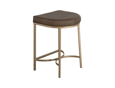 IUP662-STL24-231 Wooden Frame & Metal Base, 24" Stool "Mezquite"