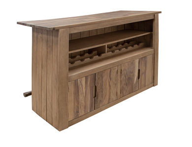 IFD8681BAR 4 Door Wooden Bar "Natural Parota"