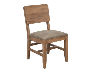 IFD8681CHR Upholstered Seat Wooden Chair "Natural Parota"