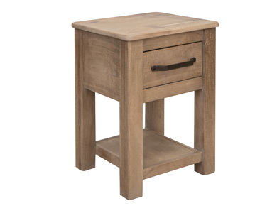 IFD8681CST 1 Drawer Chairside Table "Natural Parota"